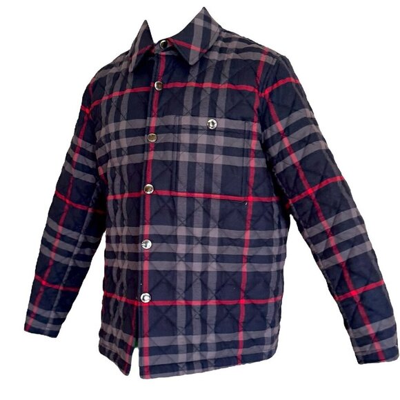 Burberry Forres Men's Navy IP Check Organic Cotton Jacket, Runs large, S, M, L - Picture 9 of 12
